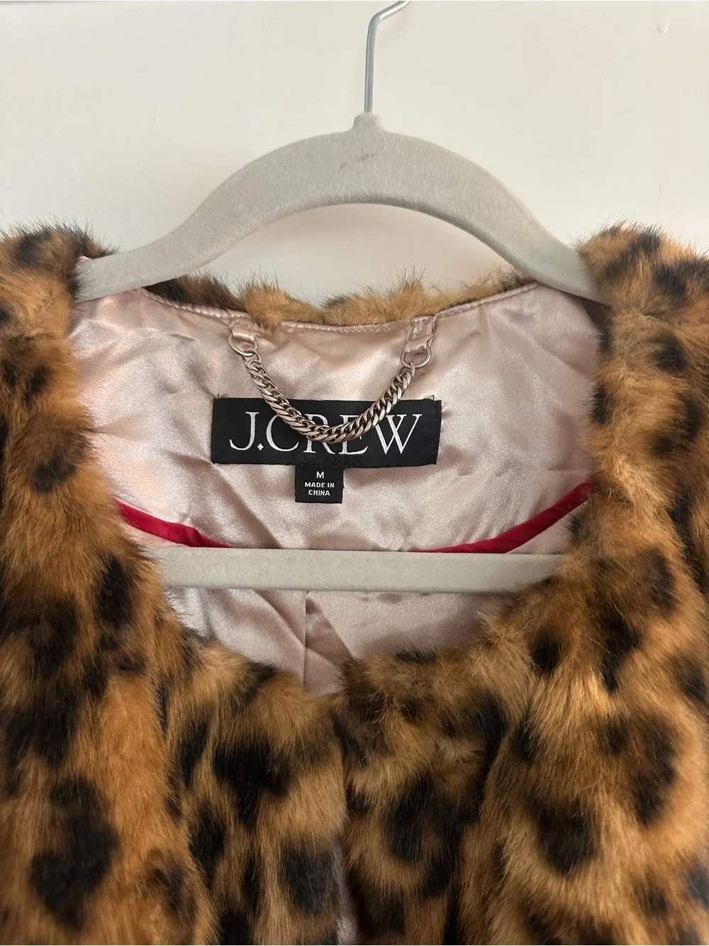 J. Crew Leopard Faux-Fur Jacket in Brown and Black